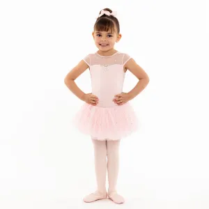 Rosaline: Jewelled Sweetheart Neckline Leotard in Pink