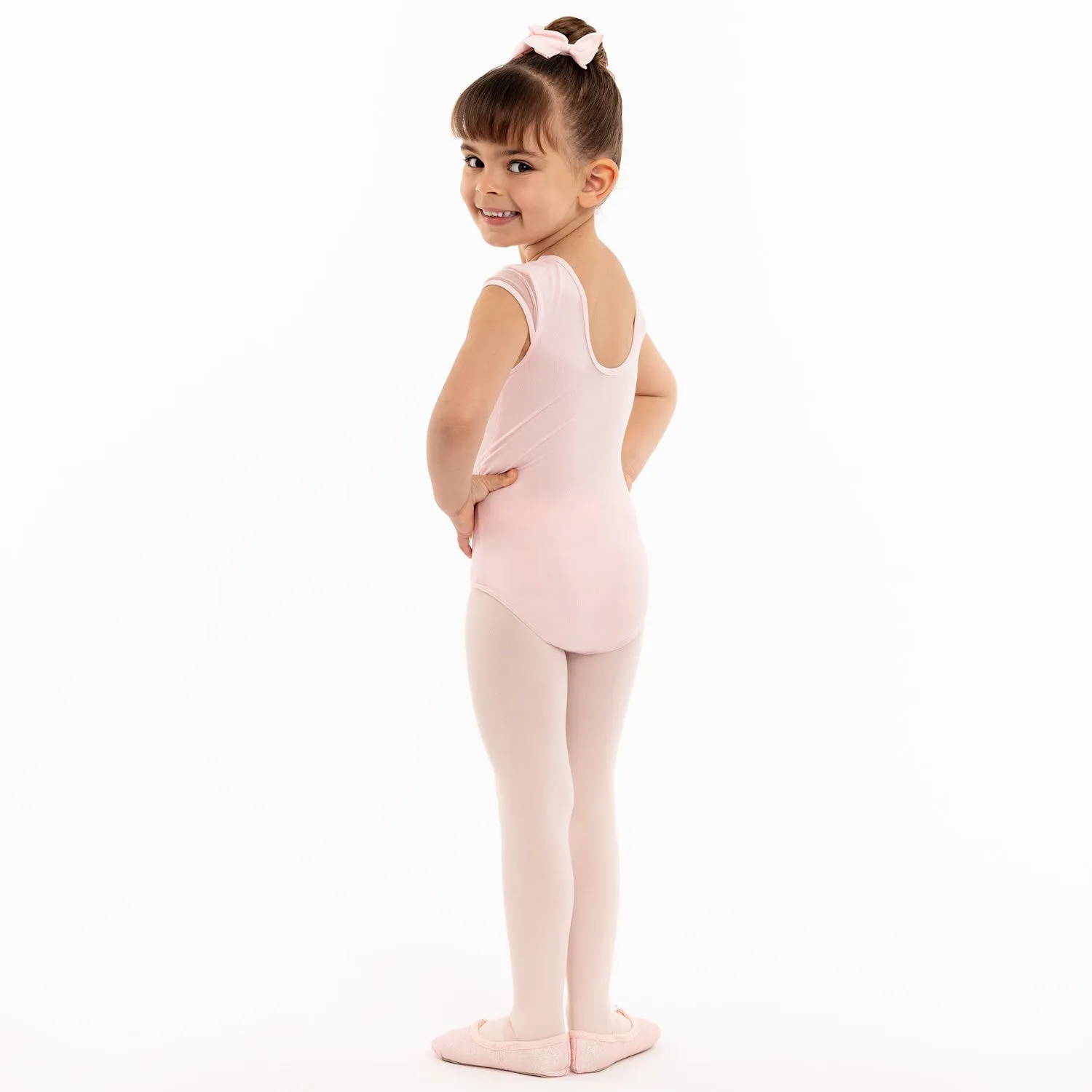 Rosaline: Jewelled Sweetheart Neckline Leotard in Pink