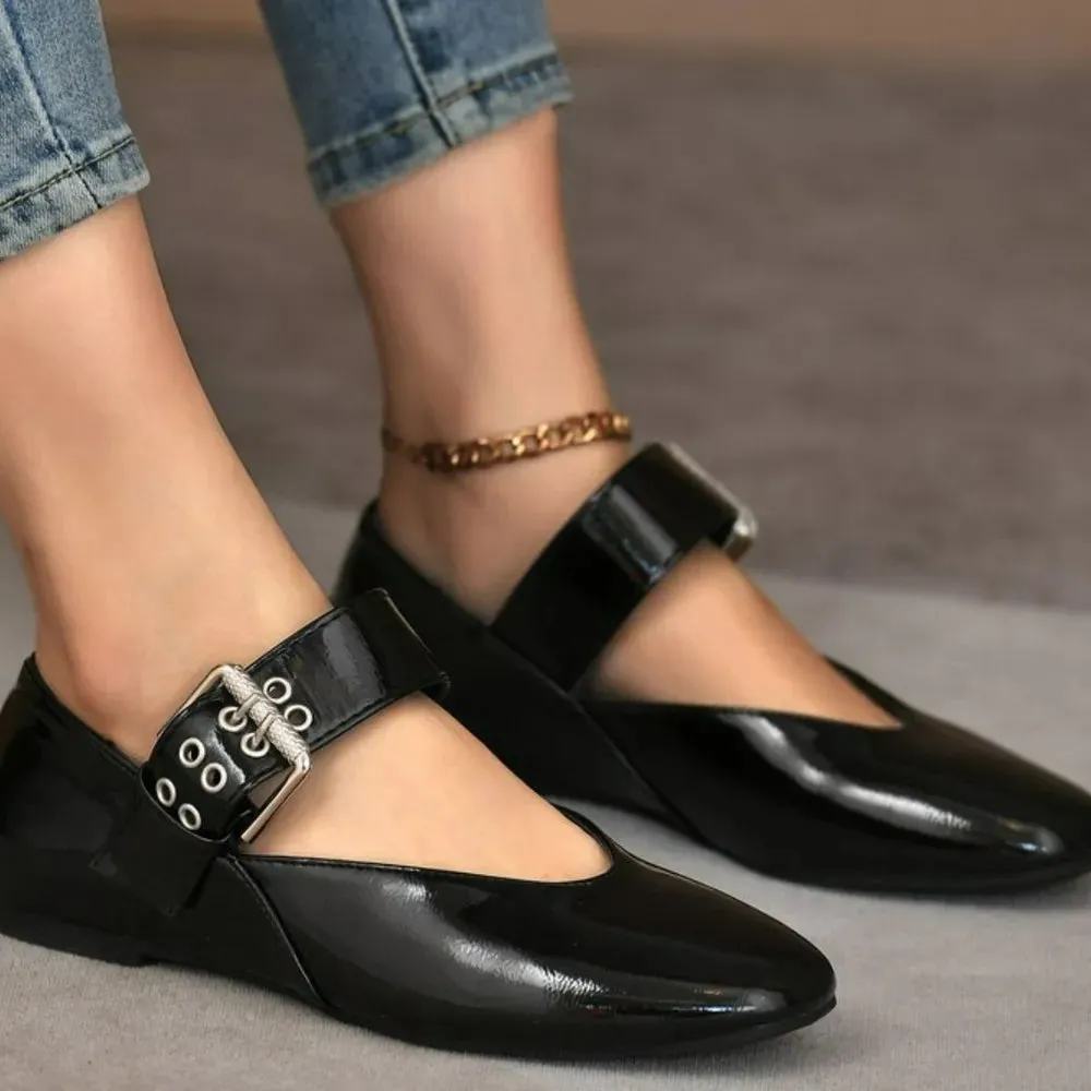 Round Toe Flats  Slip-Ons