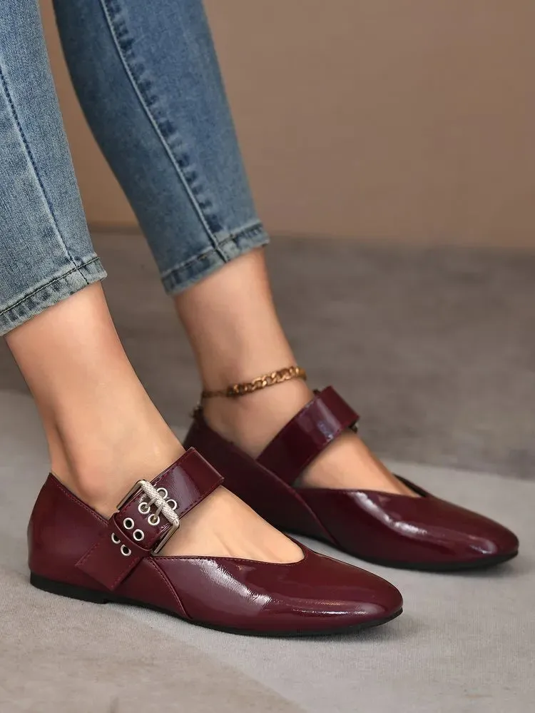 Round Toe Flats  Slip-Ons