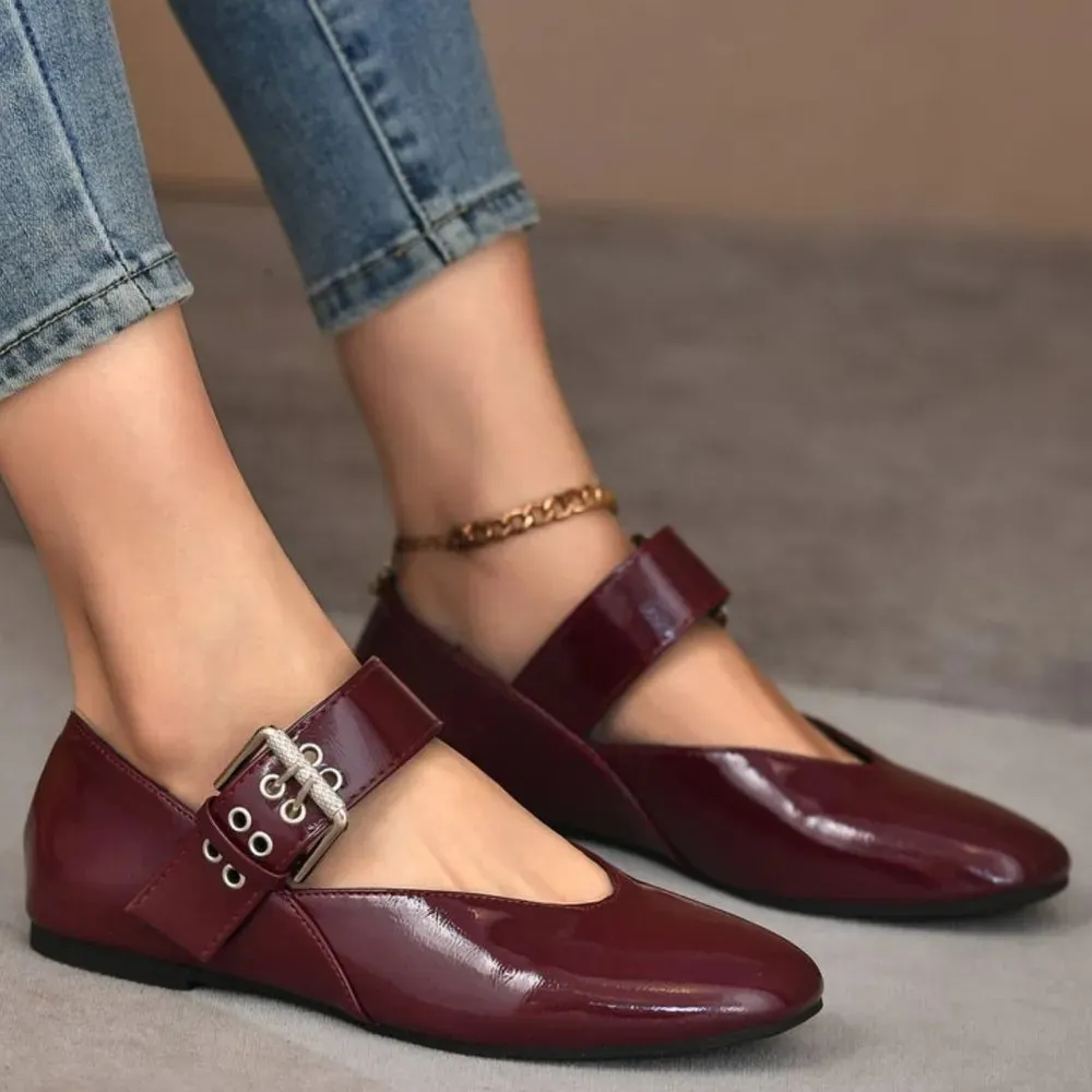 Round Toe Flats  Slip-Ons