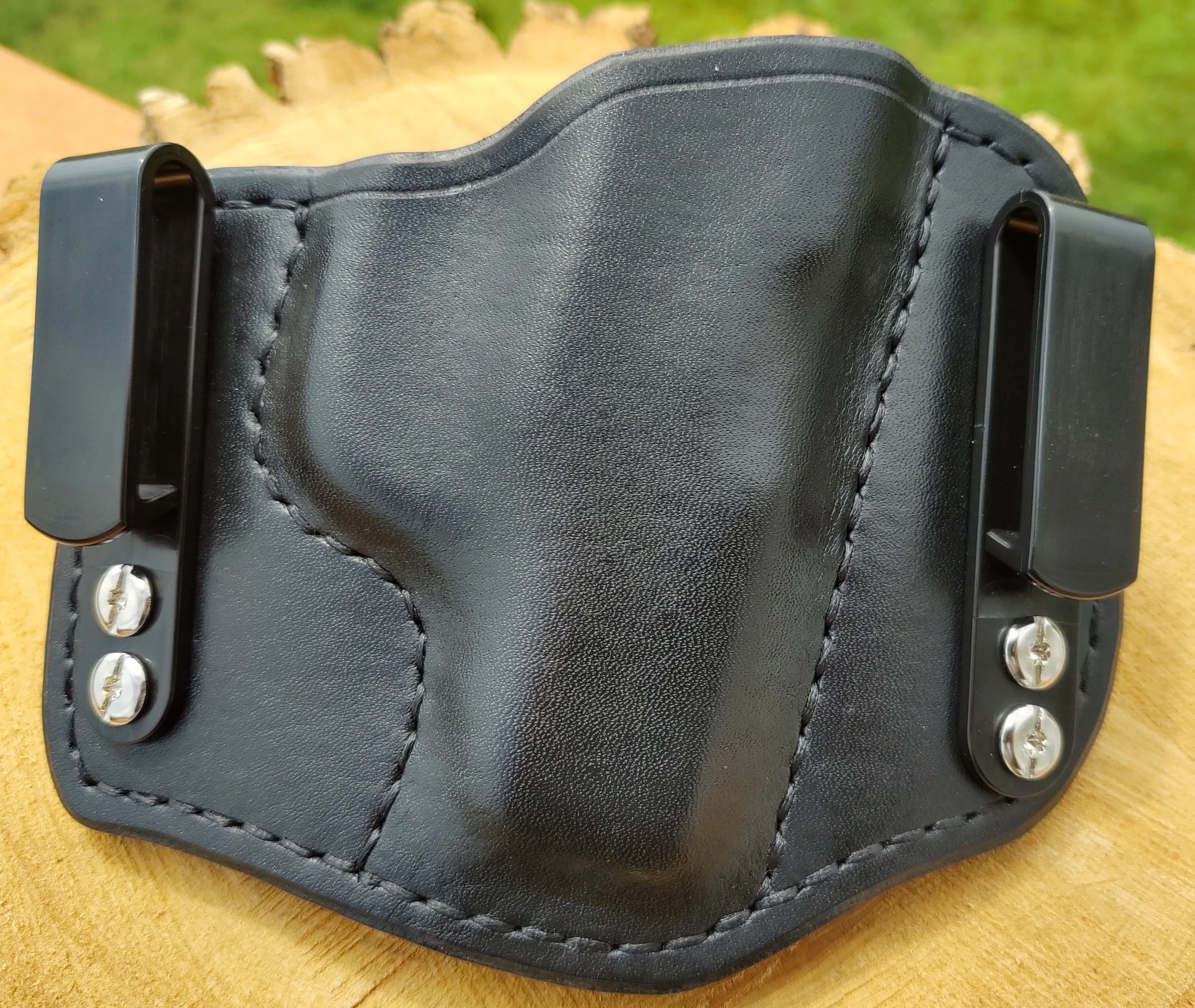 Ruger LC9, LC9s, EC9s  IWB Mini HD Black&Tan Leather Holster