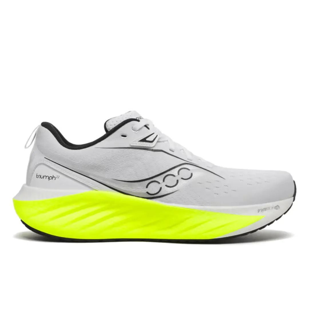 Saucony Triumph 22 - Men's White/Citron