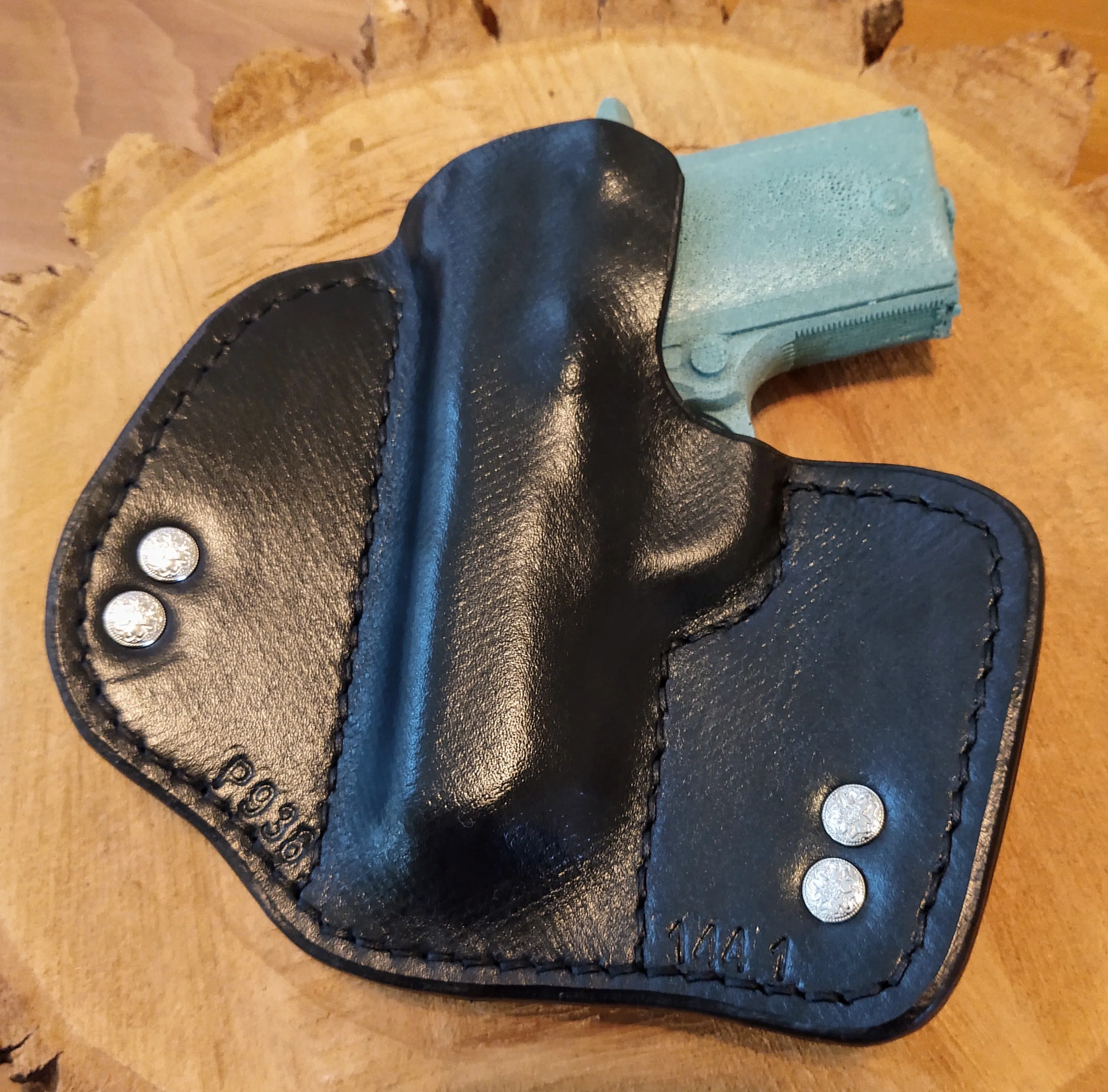 Sig Sauer P938 Sig P938 9mm IWB X-Duty Black Leather Holster from 144One Holsters