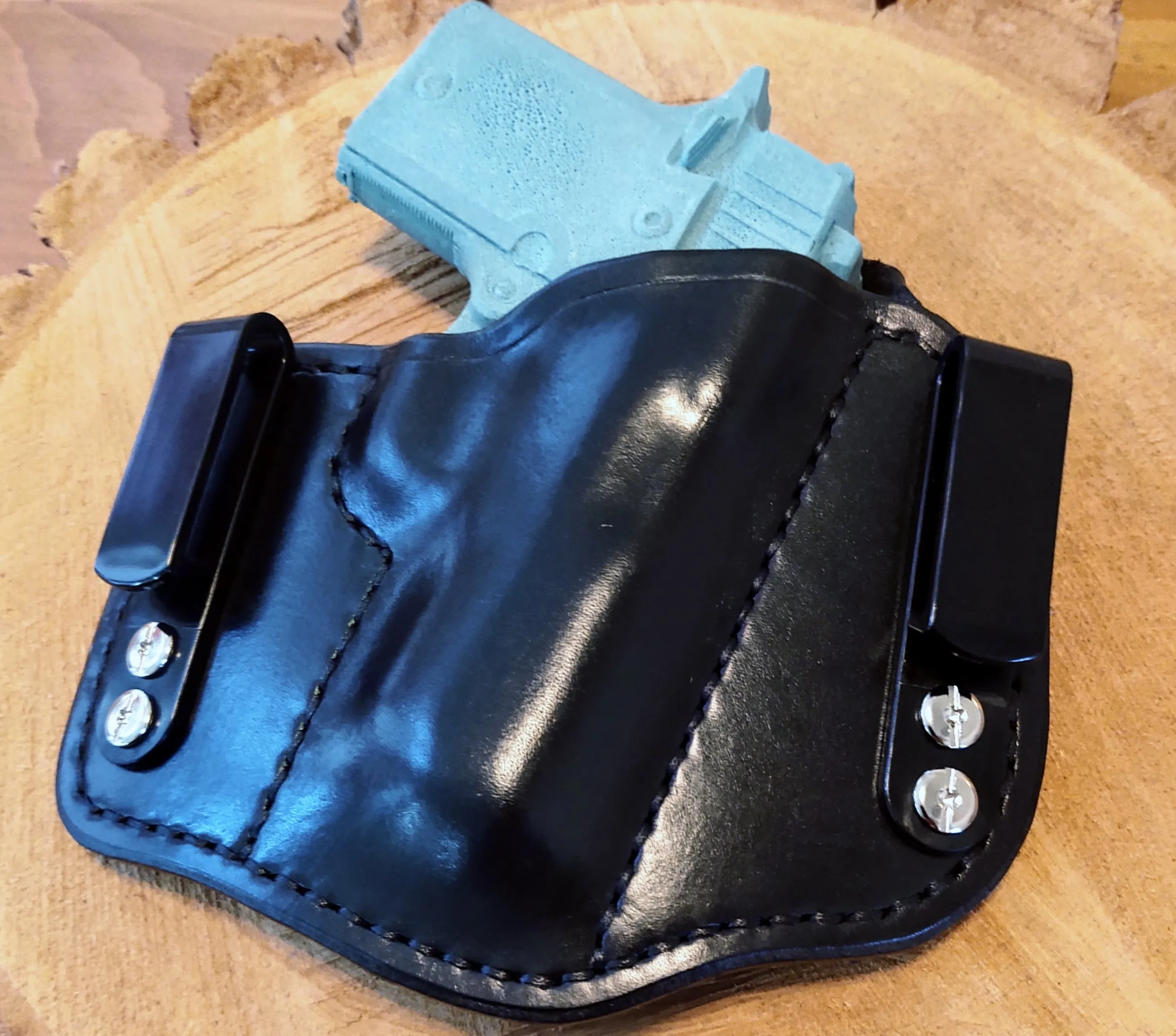Sig Sauer P938 Sig P938 9mm IWB X-Duty Black Leather Holster from 144One Holsters