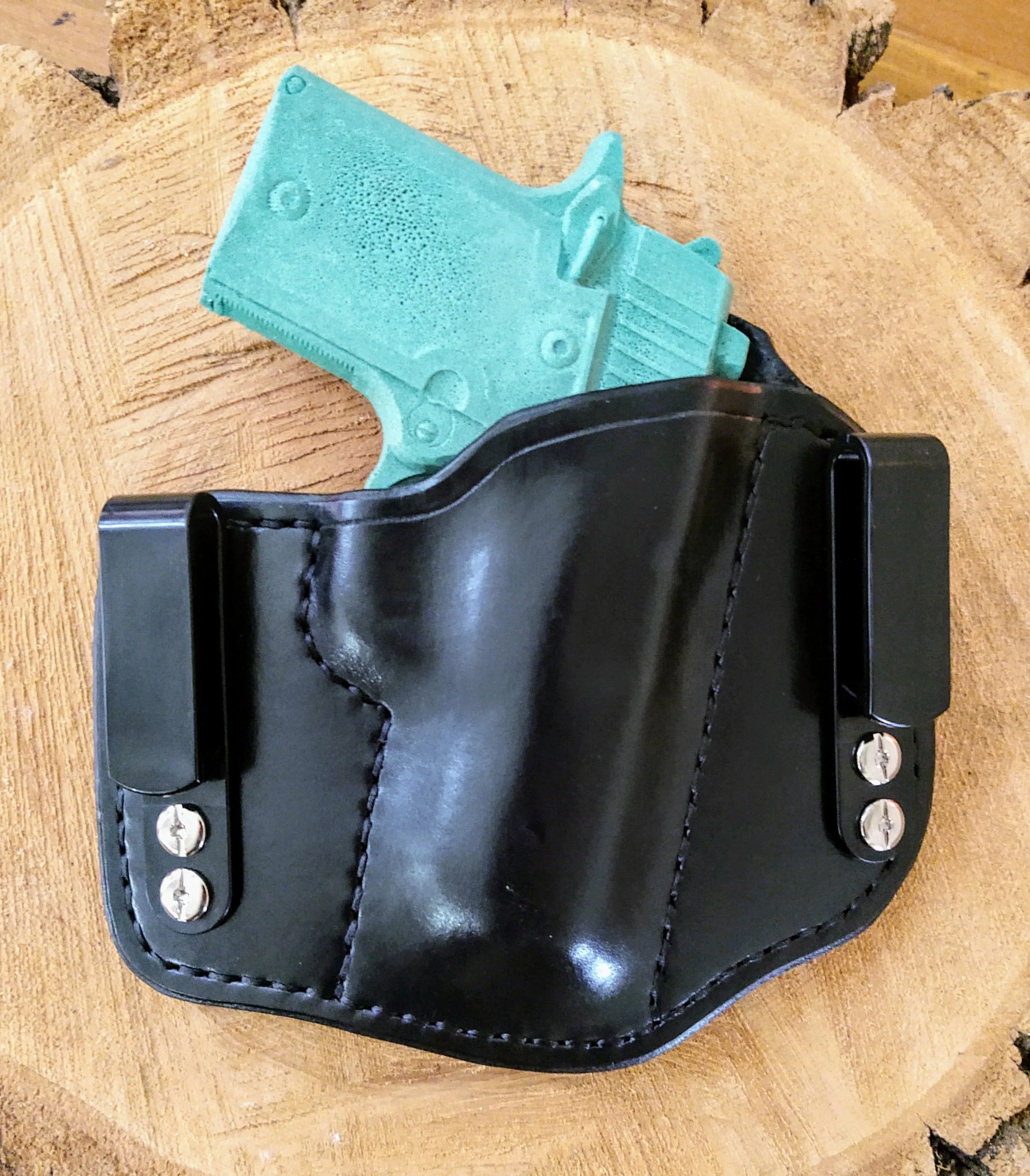 Sig Sauer P938 Sig P938 9mm IWB X-Duty Black Leather Holster from 144One Holsters