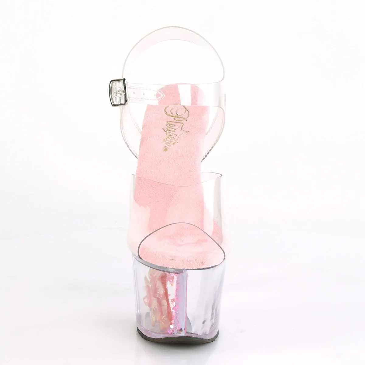 SKY-308CF  Clear/Clear-Baby Pink Iridescent Glitter