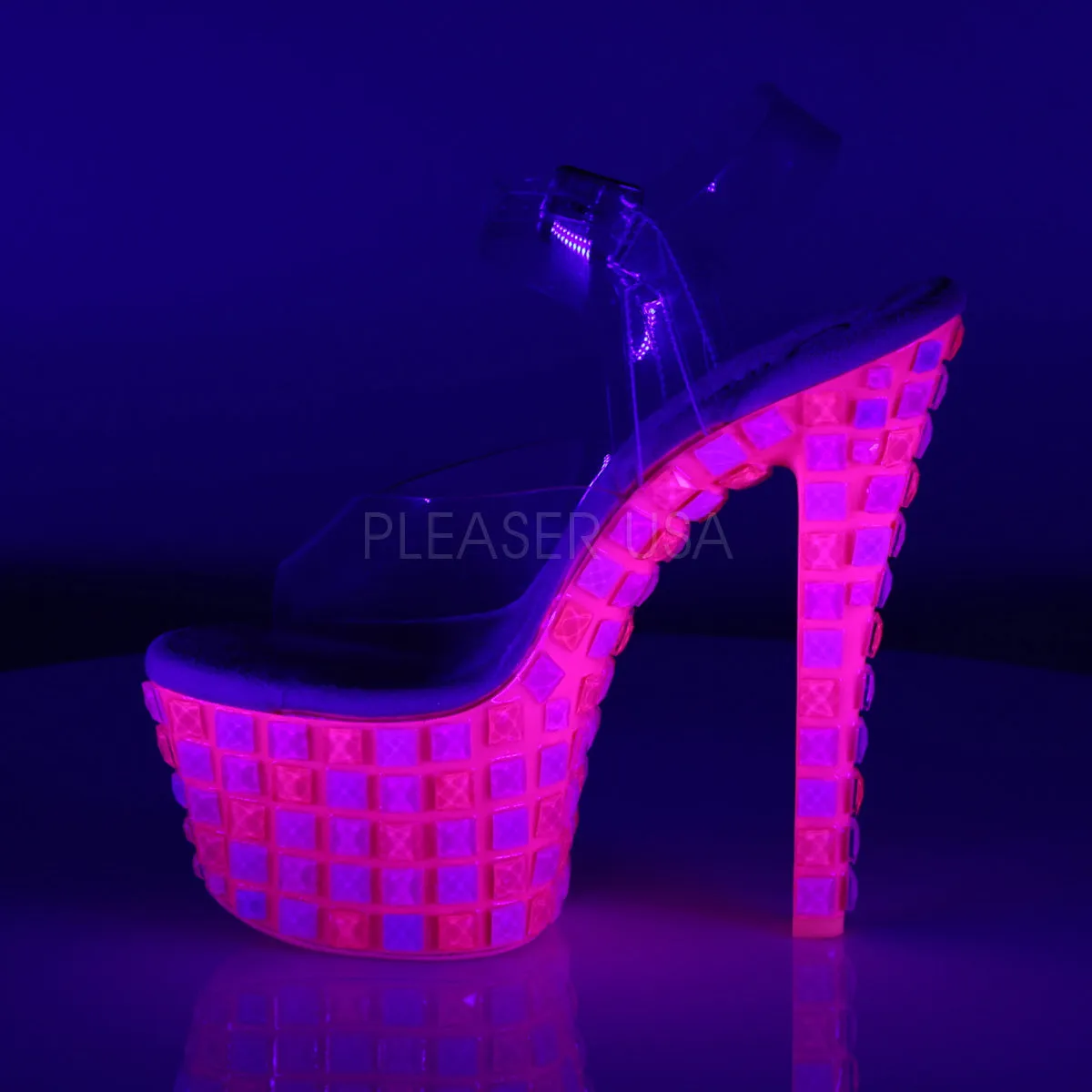 SKY-308UVTL  Clear/Neon Hot Pink