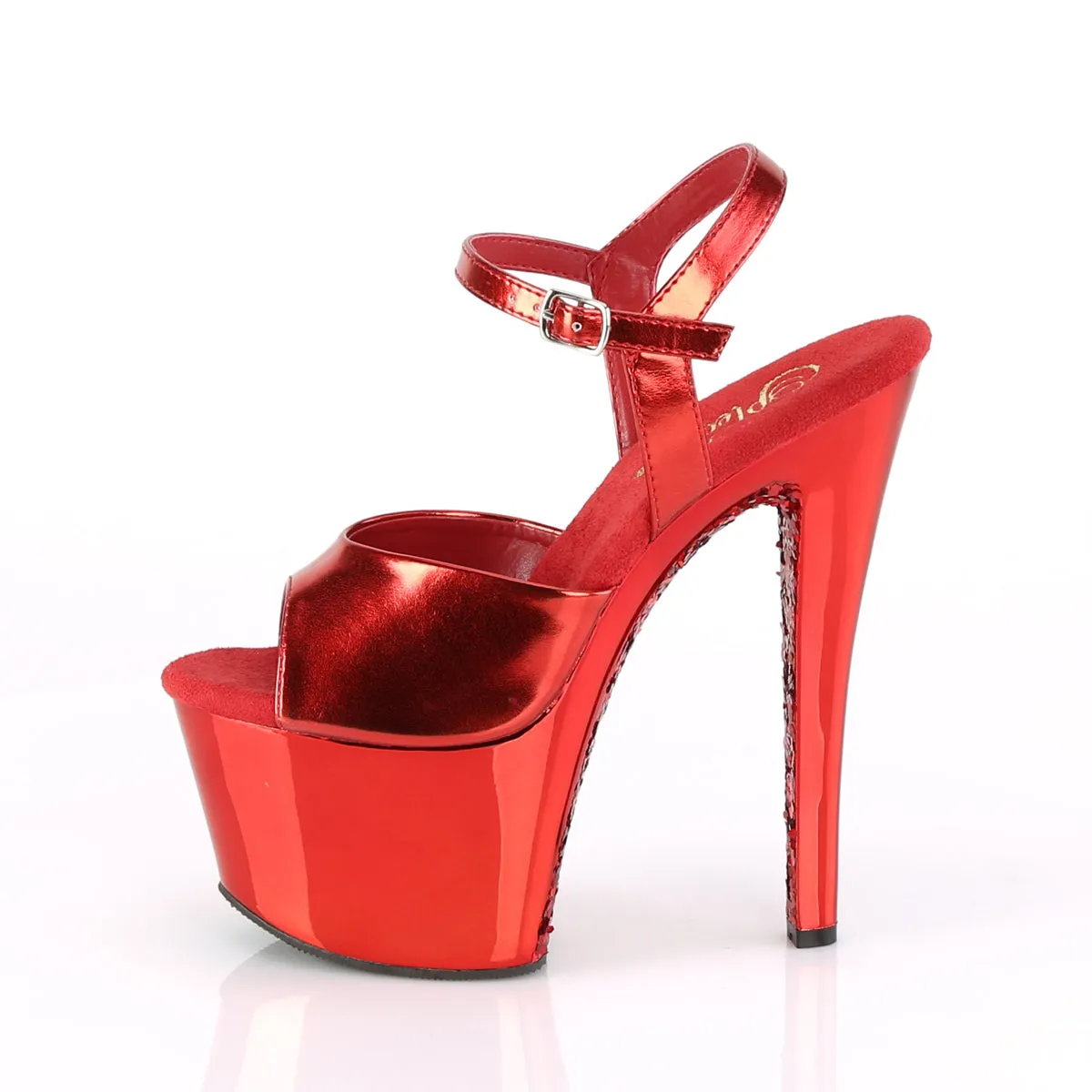 SKY-309TTG  Red Metallic Pu/Red Chrome-Glitter