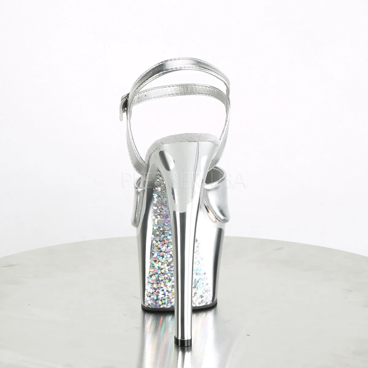 SKY-309TTG  Silver Metallic Pu/Silver Chrome-Glitter