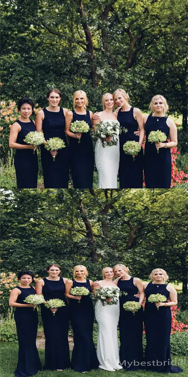 Square Mermaid Elegant Simple Pretty Long Bridesmaid Dresses,BDS0222