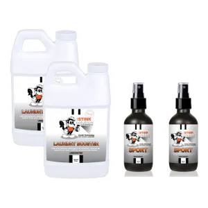 Super Sample Bundle - Two Unscented Mini Laundry Boosters   Two 4 oz Sport Odor Eliminator Sprays