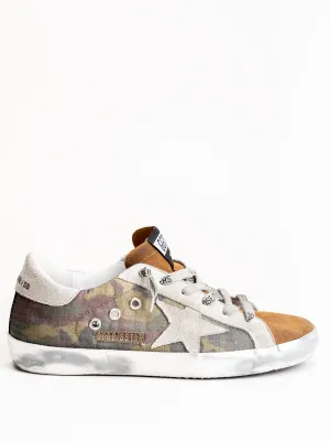 superstar sneaker - camouflage-coffee suede