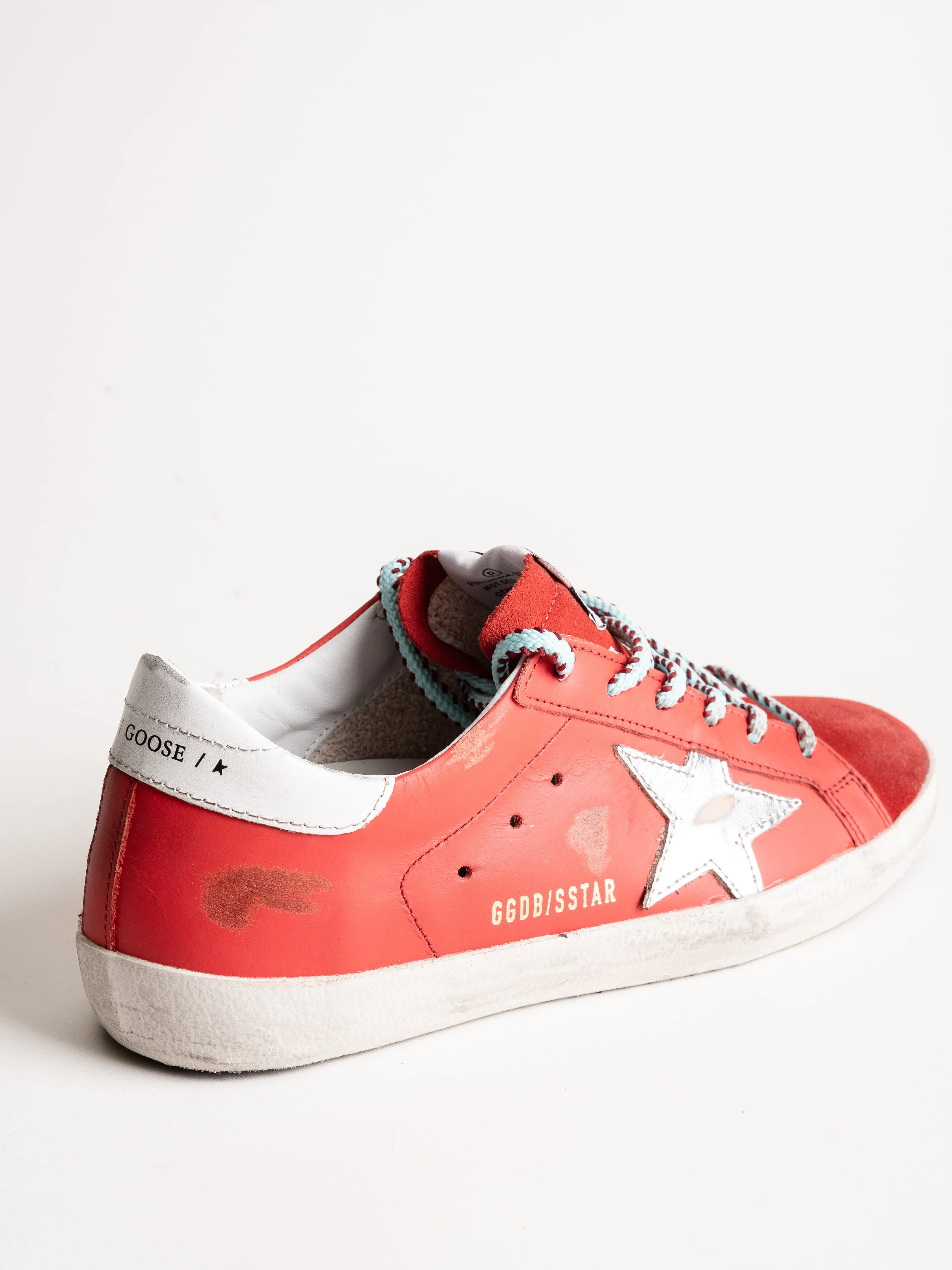 superstar sneaker - cherry leather