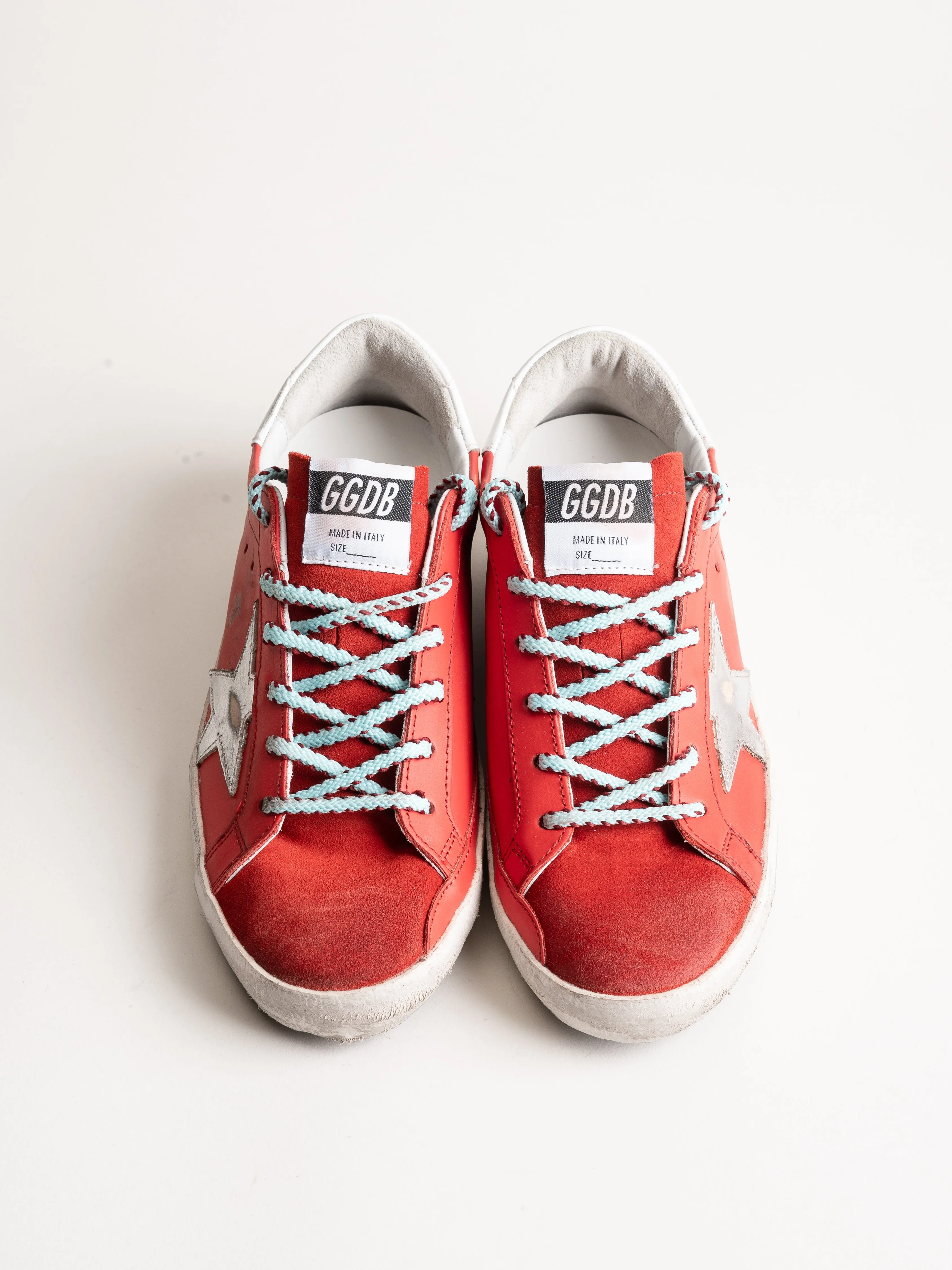 superstar sneaker - cherry leather