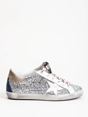 superstar sneaker - silver glitter