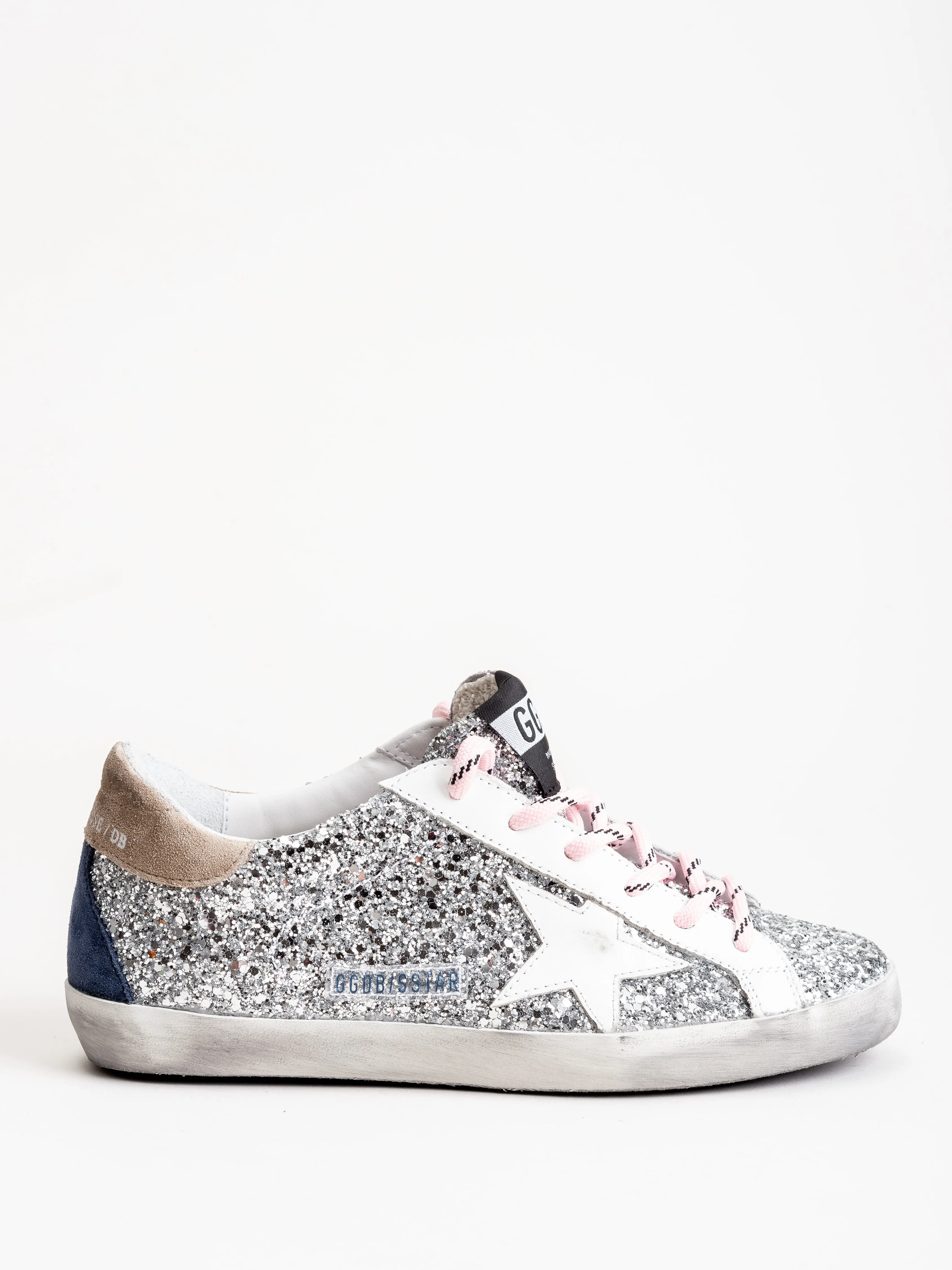 superstar sneaker - silver glitter