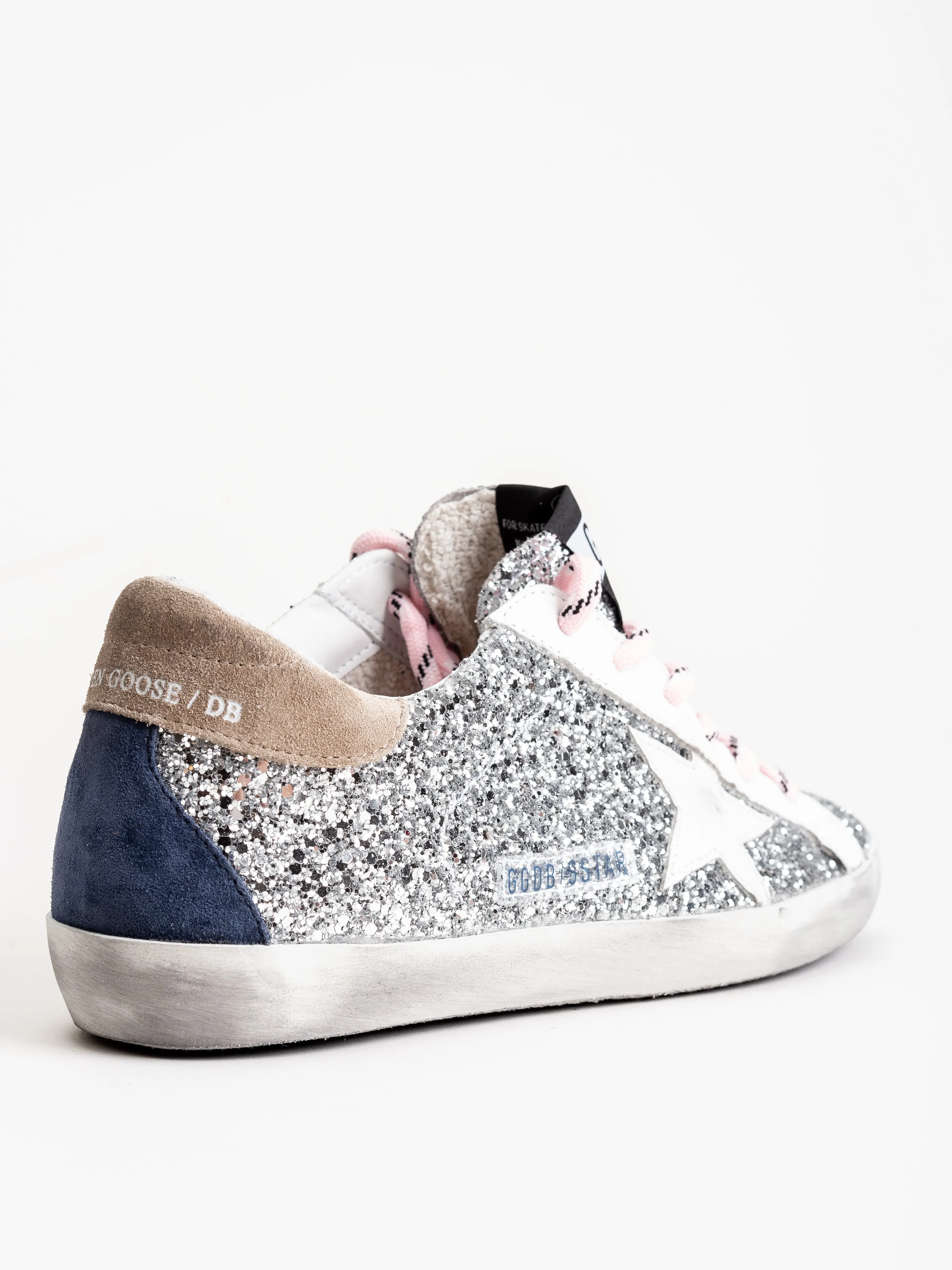 superstar sneaker - silver glitter