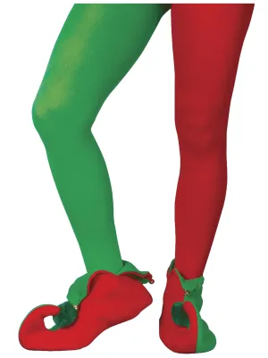 Tights - Red & Green Elf