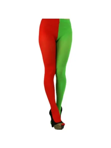 Tights - Red & Green Elf