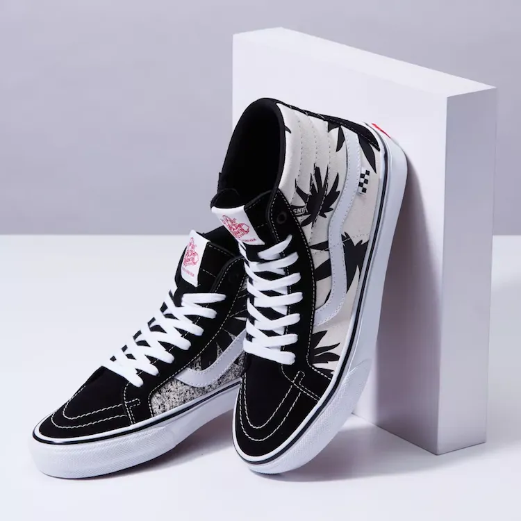 Vans Skate Sk8 Hi Reissue Grosso '84 Blk/Palms Check Shoes