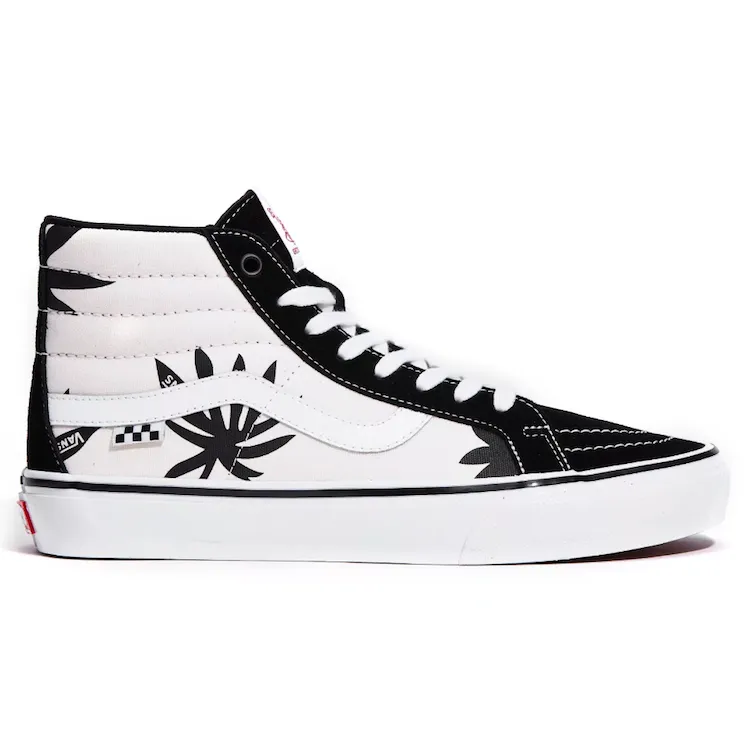 Vans Skate Sk8 Hi Reissue Grosso '84 Blk/Palms Check Shoes